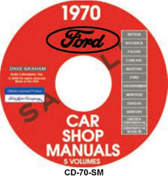 SHOP MANUAL ON CD - 70 ALL FORD AND MERCURY CARS