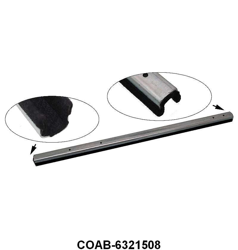 LOCK SIDE LOWER DOOR GLASS RUN - 60-61 GALAXIE HARDTOP/CONVETIBLE