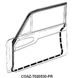 DOOR SEALS - 60 GALAXIE/FAIRLANE 2DR SDN #62, #64/WAGON #59