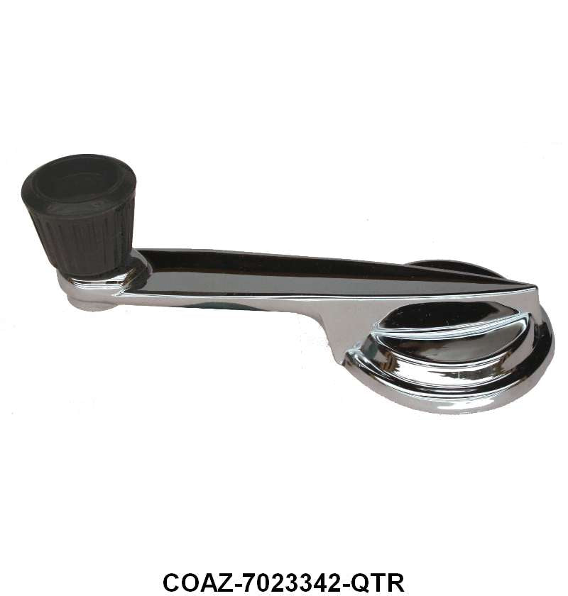 QUARTER WINDOW CRANK - 60-62 GLX, 62-63 FRLN WITH BLACK KNOB