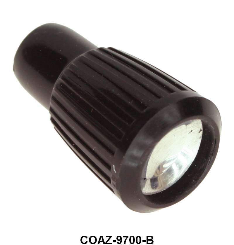 PARK BRAKE & AIR VENT CABLE KNOB - 60-62 GLX, BLACK