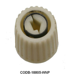 RADIO KNOB - 60-63 FALCON WHITE W/WHITE CENTER WITH FLAT SHAFT