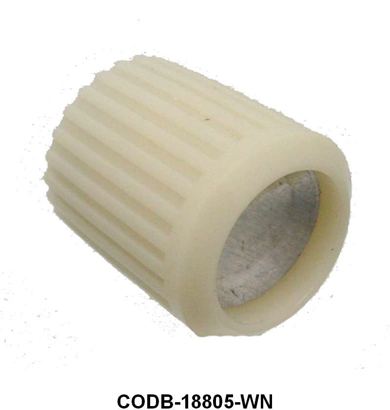 RADIO KNOB - 60-63 FALCON WHITE W/CHROME CENTER WITH FLAT SHAFT