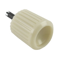 RADIO KNOB - 60-63 FALCON WHITE W/WHITE CENTER WITH MOLDED SHAFT