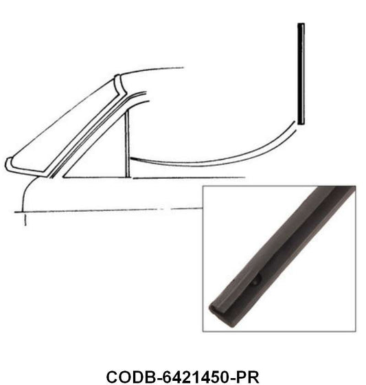 BACKEDGE OF VENT WINDOW SEALS - 60-65 FLCN SDN & WGN, 60-65 RANCHERO