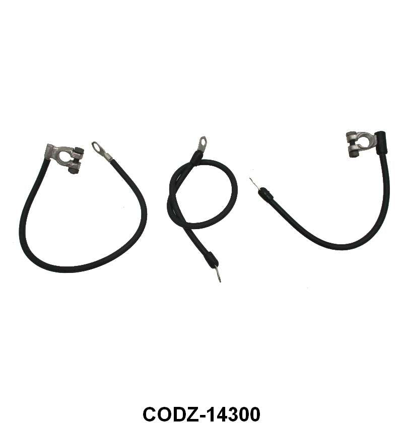 FORD SCRIPT BATTERY CABLE SET - 60-63 FALCON/RANCHERO 6cyl BEFORE 1/7/63