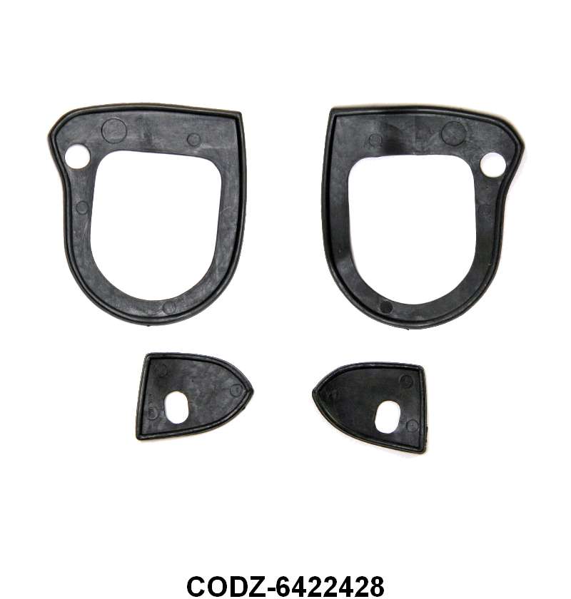 OUTSIDE DOOR HANDLE PADS - 60-65 FLCN, 64-66 & 69-70 MUST, 61-67 ECONO - RUBBER