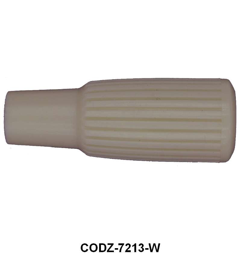 AUTOMATIC COLUMN SHIFT KNOB - 60-62 FLCN, 62 FRLN WHITE W/RECESS AT END