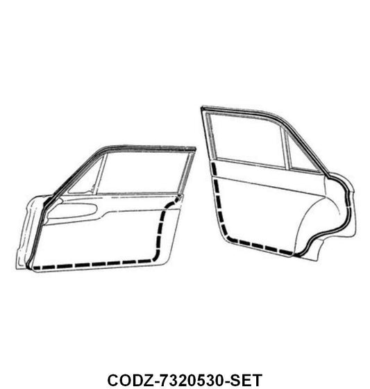 DOOR SEALS - 60-65 FALCON/COMET 4DR SDN EXCL WGN