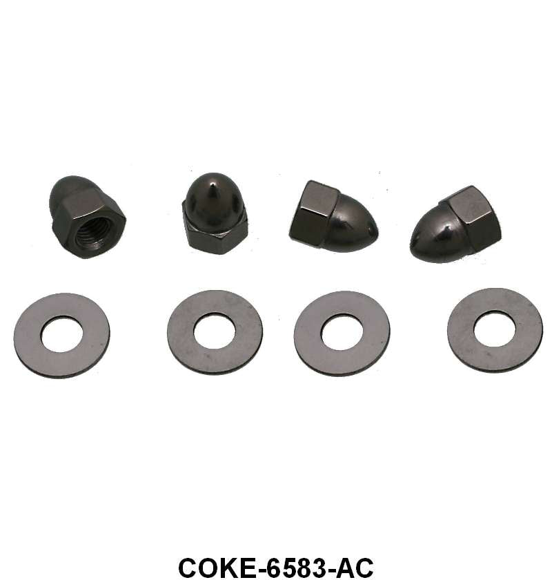 STAINLESS VALVE COVER ACORN NUTS & WASHERS - 54-62 PASS/MERC 54-64 F-100/F-350