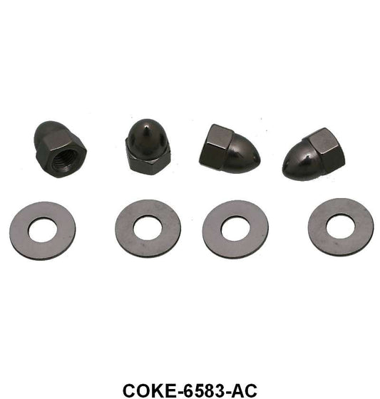 STAINLESS VALVE COVER ACORN NUTS & WASHERS - 54-62 PASS/MERC 54-64 F-100/F-350