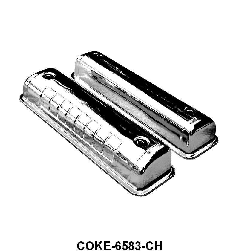 CHROME VALVE COVERS - 54-62 PASS/MERC 54-64 F-100/F-350 239/272/292/312