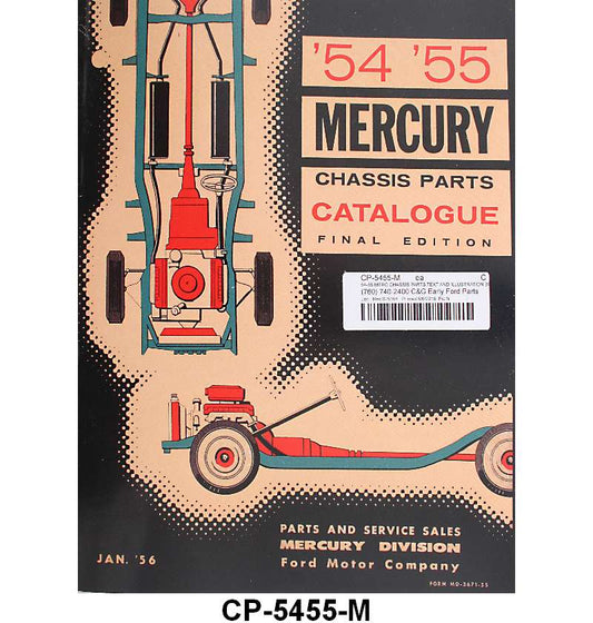 CHASSIS PARTS LIST - 54-55 MERCURY