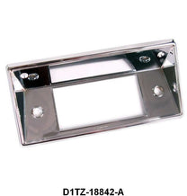STOCK RADIO DASH BEZEL - 68-72 F-100/F-350, CHROME W/BLACK AND SILVER ACCENTS