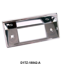 STOCK RADIO DASH BEZEL - 68-72 F-100/F-350, CHROME W/BLACK AND SILVER ACCENTS