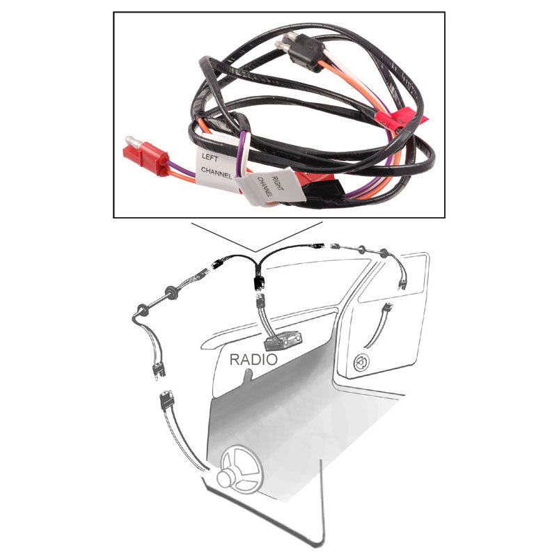 DOOR SPEAKER CROSSOVER WIRE - 73-79 F-100/F-350