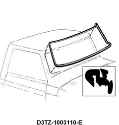 WINDSHIELD SEAL WITH GROOVE FOR FOR CHROME- 73-76 F-100/F-350