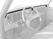 DASH PAD, FORD TOOLING - 73-79 F-100/F-350  78-79 BRONCO "BLACK"