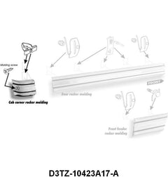 CAB CORNER ROCKER MOLDING - 73-79 F-100/F-350 LH