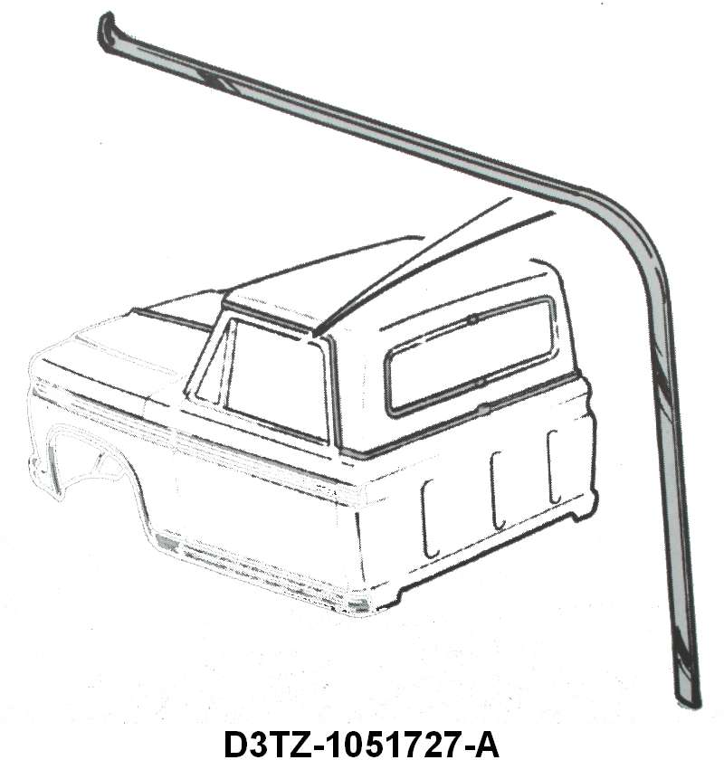 DRIP RAIL MOLDING - 73-79 F-100/F-350 STD CAB LH