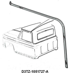 DRIP RAIL MOLDING - 73-79 F-100/F-350 STD CAB LH