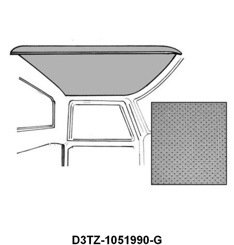 PERFORATED CARDBOARD HEADLINER - 73-79 F-100-350 STD CAB GRAY