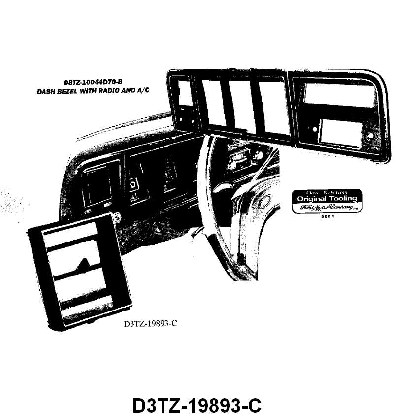 A/C VENT REGISTER FOR DASH PANEL - 73-79 F-100/F-350