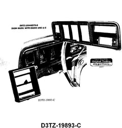 A/C VENT REGISTER FOR DASH PANEL - 73-79 F-100/F-350