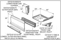 LOWER INNER DOOR BOTTOM PANEL - 73-79 PICKUP RIGHT HAND