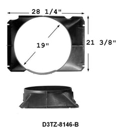 FAN SHROUD - 69-79 F-100/F-150 WITH 302 CASTING # D3TA-CA