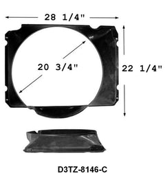 FAN SHROUD - 68-76 F-100/F-350 360/390, CASTING # D3TA-DA