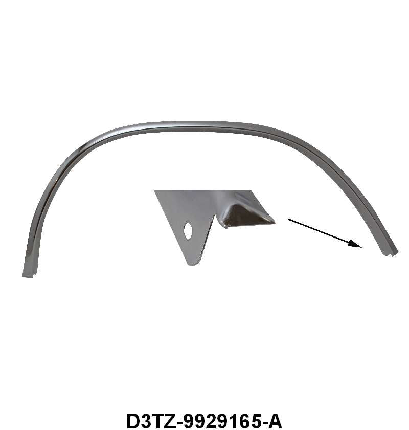 STYLESIDE REAR WHEEL WELL MOLDING - 73-79 F-100/F-350 LH