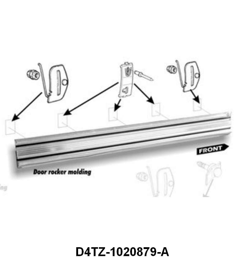 DOOR ROCKER MOLDING - 73-79 F-100/F-350 LH