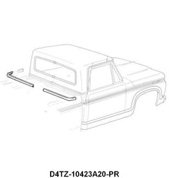 BELOW REAR WINDOW MOLDING - 74-79 PICKUP SUPER CAB W/FASTENERS