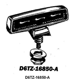 HOOD ORNAMENT - 76-79 F-100/350 WREATH W/3 LIONS BROWN BACKGROUND