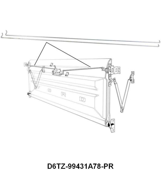 STYLESIDE TAILGATE HANDLE TO TAILGATE LATCH RODS - 73-79 F-100/F-350