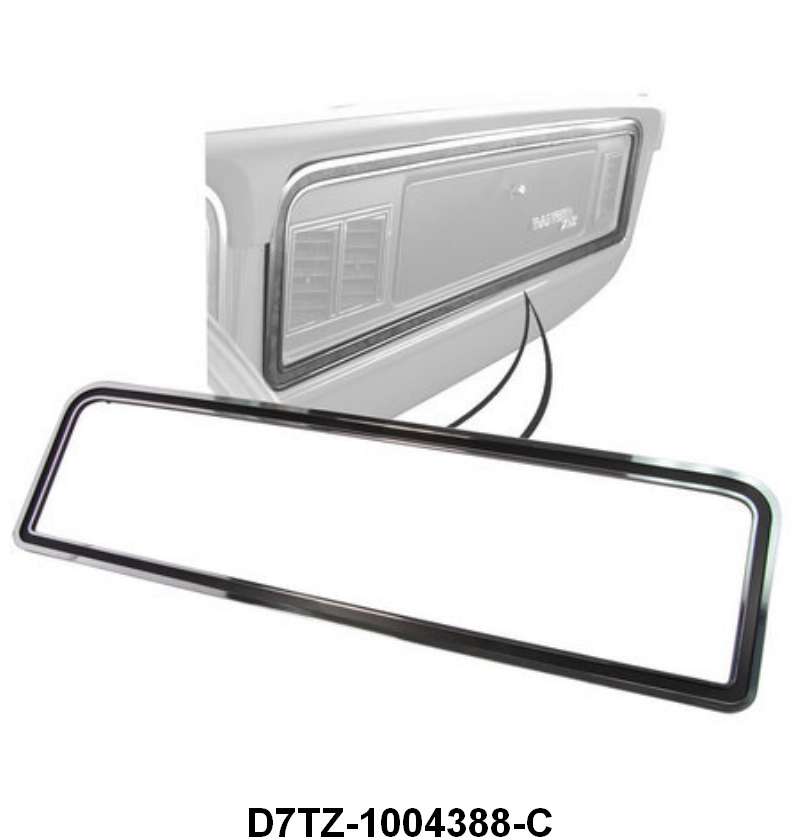 DASH TRIM AROUND GLOVE BOX - 73-79 F-100/F-350 BLACK AND CHROME