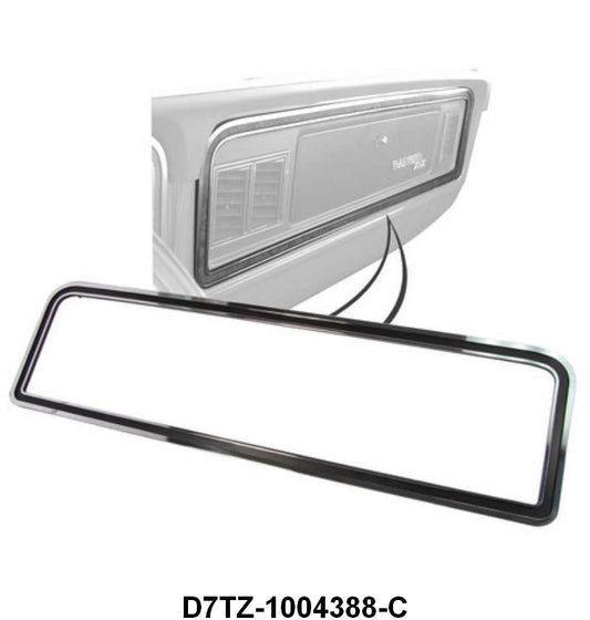 DASH TRIM AROUND GLOVE BOX - 73-79 F-100/F-350 BLACK AND CHROME