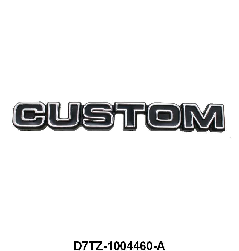 GLOVE BOX DOOR EMBLEM - 77-79 F-100/F-350 "CUSTOM"