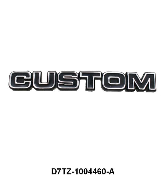 GLOVE BOX DOOR EMBLEM - 77-79 F-100/F-350 "CUSTOM"