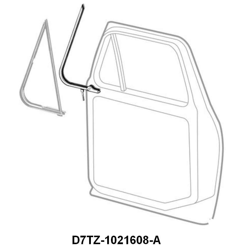 VENT WINDOW METAL FRAME - 78-79 F-100/F-350 RH, BLACK