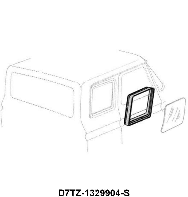 STATIONARY QUARTER WINDOW SEALS - 74-79 F-100/F-350 W/ PLASTIC MOLDING