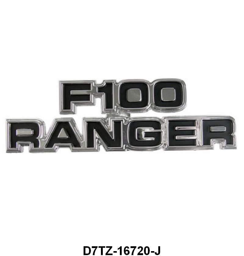 Ford Ranger Cowling Cowl Side Emblem 77-79 Pickup F-100 Ranger