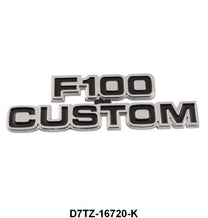 COWL SIDE EMBLEM - 77-79 PICKUP "F-100 CUSTOM" 2 REQUIRED