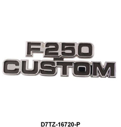 COWL SIDE EMBLEM - 77-79 PICKUP "F-250 CUSTOM" 2 REQUIRED