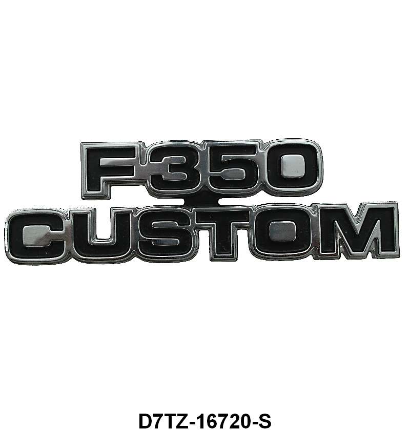 COWL SIDE EMBLEM - 77-79 PICKUP "F-350 CUSTOM" 2 REQUIRED
