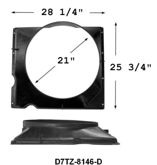 FAN SHROUD - 77-79 F-100/F-350 351M/400, CASTING #D7TA-SA