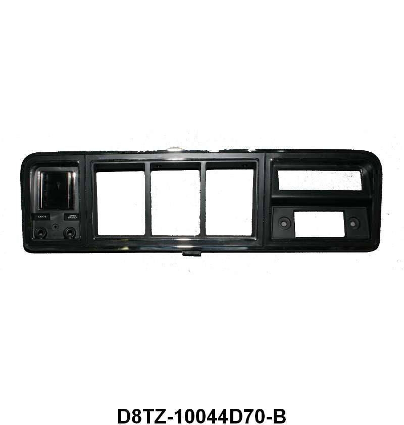 INSTRUMENT CLUSTER BEZEL - 73-79 F-100/F-350  BLACK & CHROME WITH A/C