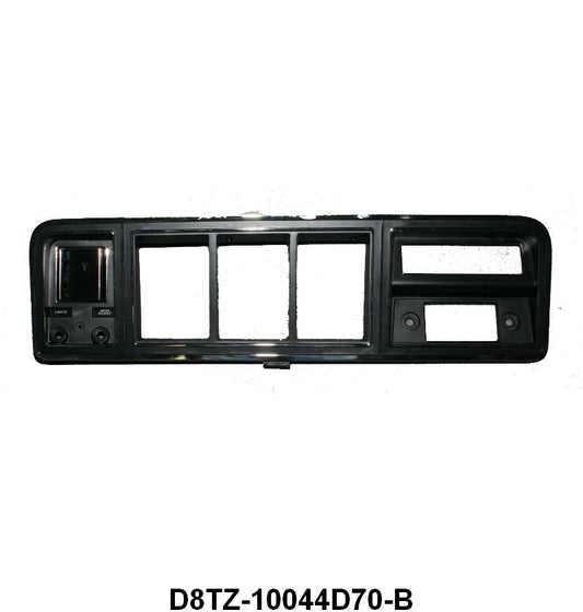 INSTRUMENT CLUSTER BEZEL - 73-79 F-100/F-350  BLACK & CHROME WITH A/C