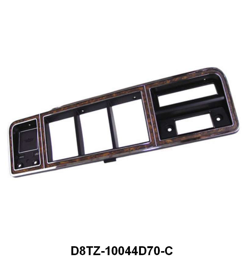 INSTRUMENT CLUSTER BEZEL - 73-79 F-100/F-35 WOODGRAIN & CHROME WITHOUT A/C